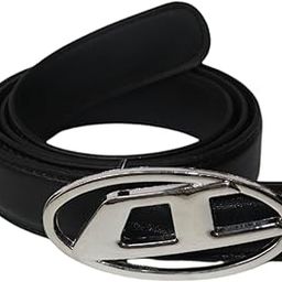 Designer Belt for Women, Black Artificial Leather, Silver Metal Buckle, 109 cm Length, 2.8 cm Width-image-91