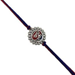 Handmade Designer Silver Rakhi for Brother With Roli Chawal Pack-image-19