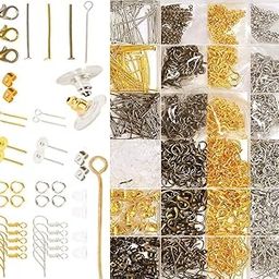 DIY Crafts 100 Gram, Silver/Gold, Earring Hooks for Jewelry Making Earring Making Kit Earring Hook Earring Kit Making Earrings Mixed (100 Gram, Silver/Gold)-52