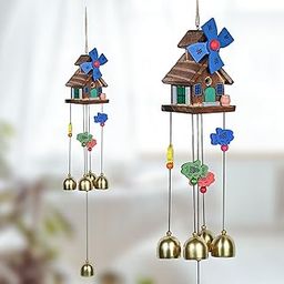 Wind Chimes for Balcony and Living Room – Home Décor Items for Positive Energy, Wall Decoration, Hanging Decoration and Showpieces | Housewarming Gifts for Women and Home Decoration 5 Bells-image-53