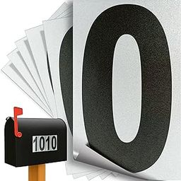 iSYFIX Black Vinyl Numbers 0 (Zero) Stickers - 6 Pack 3 inch - Premium Decal, White Background & Pre-Spaced for Mailbox, Signs, Window, Door, Cars, Trucks, Home, Business, Address, Indoor & Outdoor-image-60