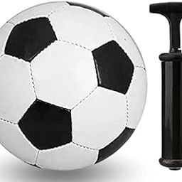 Football with Pump Pin (Black & White) – Durable and High-Performance Sports Ball for Practice & Games (Size 5)-86