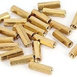 M3 x 15mm Female Threaded Brass Hex Standoff Pillar Spacer Nut 25pcs-image-28