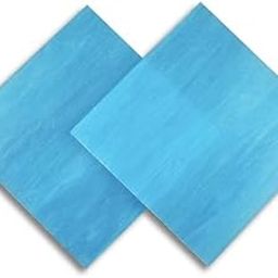 Stained Glass from Sai Mosaic Art, 2 Pc of 4"x4" for Mosaic Work Aqua-11
