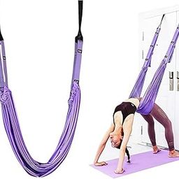Suicune Yoga Fitness Band, Leg Stretching Assist Trainer, Yoga Stretcher, Back Bend Split Inversion Strap for Fitness, Flexibility Trainer Stretching Equipment Multicolour-image-52