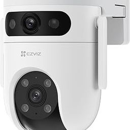 EZVIZ by Hikvision|3k H9C Dual-Lens (5MP+5MP) Pan & Tilt Wi-Fi Camera|Two-Way Talk|AI-Powered Human/Vehicle Detection|Active Defense with Siren and Strobe Light|Weatherproof Design|Upto 512GB Support-5