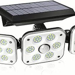 Outdoor Solar Light, Solar Light with Motion Sensor Ip65 Waterproof 138 Led Outdoor Solar Floodlight 3 Heads for Garden (1 Pack)-14