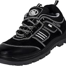 Safety Shoe - S.T - Black Suede Leather - PU-D.D,D.C,Sole- LA-ISI Marked 1156 Black-37