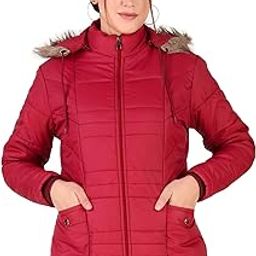 Women's Puffer Regular Fit Bomber Jacket for Winter Wear | Hood Collar | Full Sleeve | Zipper | Casual Jacket for Woman & Girl | Western Stylish Jacket for Women-image-36