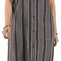 Disipro Women's/Lady All Over Printed Open Front Cotton Blend Nighty/Maxi/Nightgown/Nightwear TFM-97-13