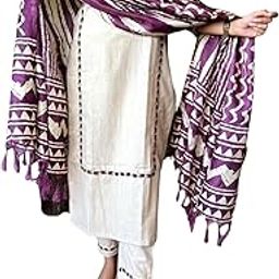 Womens Pure Cotton Embroidery Kurta Pant Set with Dupatta (RX49)-image-43