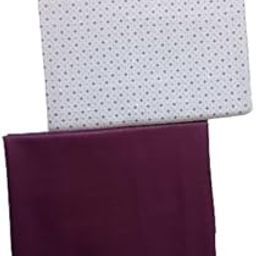 Combo Pack of 2 Unstiched Men's/Boy's Solid Purple & Multicolor White Printed Formal Shirt Fabric Dress Material - 2.25 meter each-image-74