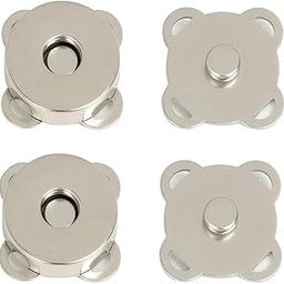 Craft Affair | 20mm Stitchable Magnet Button (Pack of 15) | Uses for Purse, Lock, Snaps, Clasps, Bags - Silver-image-40