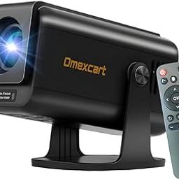 Omexcart 4K Dual-Band WIFI6 5G Wireless 5.0 Bluetooth Android 13, 600ANSI, Auto Focus (9000 lm / 2 Speaker/Wireless/Remote Controller) Portable Projector-3