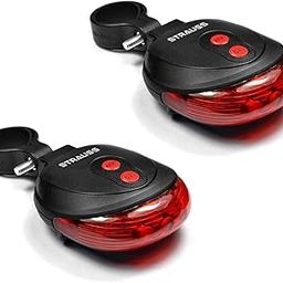 Strauss Bicycle Flash Tail Light with Laser | Waterproof 7 Light Modes | High Visibility for Night Riding | Rear LED Light (Pack of 2)-image-32