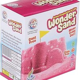 RATNA'S Wonder Sand 500g Smooth Sand for Kids with One Big Mould (Without Tray) (Pink Colour) - Creative Indoor Play Sand for Kids and Adults - Made in India-23