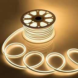 Gesto 16.4 Feet Neon Lights With 12V Adaptor - Wall Decor Led Strips Lights for Decoration,Cuttable Flexible Decorative lights for Customized name |Waterproof Rope light for Indoor,Outdoor(Warm White)-15