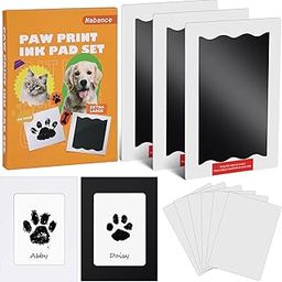 Nabance Paw Print Kit, Dog Nose Print Kit, No Mess Paw Print Stamp Pad for Dogs & Cats, 11Pcs Pet Paw Print Impression Kit with Photo Frames, Clean Touch Ink Pads, Nose Print Stamp Pad for Dogs-image-11