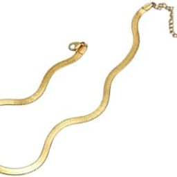 Snake Chain for Women Casual Style Daily Use Thin Flat Snake Herringbone Necklace Chain For Women Herringbone Chain Neckalce plain-image-94