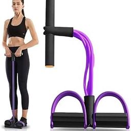 Zenoptix Multifunction Tension Rope, 6-Tube Elastic Yoga Pedal Puller Resistance Band, Natural Latex, for Abdomen/Waist/Arm/Leg Stretching Slimming Training-image-118
