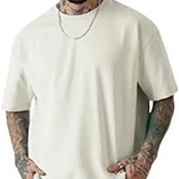 CB Plain Off White Oversize T-Shirt| Mens &Boys Baggy T-Shirt | Summer Wear | Sale-image-96