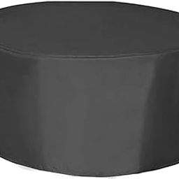 UJEAVETTE Outdoor Table Cover Round Black Outside Table Cover for Backyard Garden Lawn 142x68cm-image-82