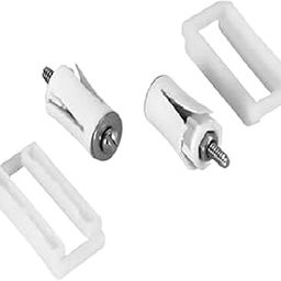 Western Toilet Soft Close Seat Cover Hinges Repairing Kit Spare Part Accessories with Screws, Nuts, Washers Fastener Type Clamp Plastic White Color 2 Pair Hinges (36 and 40mm X 25mm)-picture-12