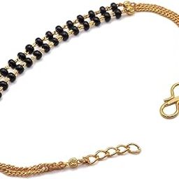 Gold plated Brass Beads Hand Mangalsutra Bracelet for Women-picture-55