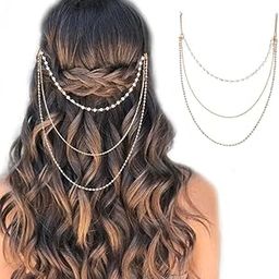 1 Pcs Premium Crystal Head Chain Jewelry Pearl Gold Hair Bridal Headpiece Hair Accessories for Women-picture-21
