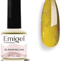 Emigel Blooming Ink Golden Yellow Shade | For Nail art product designed to create unique and beautiful blooming effects on nails. 15ml-image-87