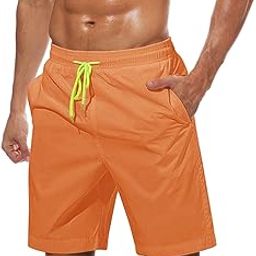 Men's Summer Swim Trunks Quick Dry Surf Boardshorts Bathing Suit Shorts with Mesh Lining, #3 Orange, X-Large-image-90