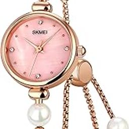 Ladies Watch Bracelet Diamond Ladies Small Rose Gold Fashion Luxury Thin Waterproof Analog Quartz Casual Girl Wife Gift Silver Watch - 1983-image-59