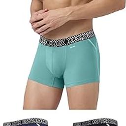 Men's Sprint 100% Super Combed Cotton Regular Fit Solid Antibacterial Trunks with No Marks Waistband (Pack of 3)-14