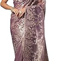 Women's Organza Embroidered Saree With Unstitched Blouse (KRIYNS1001_KH_Parent)-image-34
