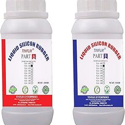 TINFLIX TLS-110 Professional Platinum Cure Liquid Silicone Rubber, 1:1 Mixing Ratio, Translucent, Ideal for Artificial Jewelry Mold Making (500g Part A + 500g Part B)-image-47
