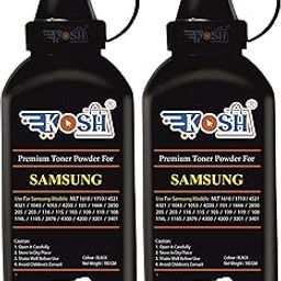 Kosh Ultra Dark Black Toner Powder for Samsung ML-1610/1710/4521/4321/1043/1053/4200/101/1666/2850/205/203/116L /116S/2876/4300/4200/3201/3401 Cartridge Pack of 2 (100 Gram)-image-42
