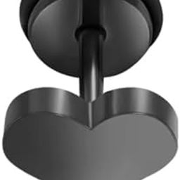 HEARTFELT ELEGANCE BLACK - Pure Titanium Steel Piercing Ear Earrings for Men & Boys-image-97