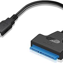 USB 3.0 SATA III Hard Drive Adapter Cable, SATA to USB Adapter Cable for 2.5 inch (6.35 cm) SSD & HDD, Support UASP, 9 inch(22 cm), Black-1