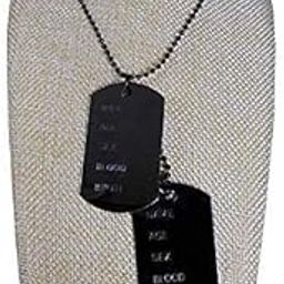 eshoppee Black Grey Dog tag us Army Military Pendant Locket Dog tag with Chain Necklace for Man and Women. (3)-image-48