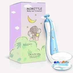 MOMITTLE Baby Nail Trimmer Electric, Safe Baby Nail File, Baby Nail Clippers With Light And 6 Grinding Pads For Newborn Infant Toddler Or Adults Toes And Fingernails,(Multi Color-1) ,1 Count-image-87