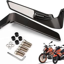 Naked Bike Mirrors Rear View Handle Wing Mirror Classic Hunter Meteor 350 Himalayan Guerrilla 450 Scram 411 Interceptor Continental GT 650 Duke 125 200 250 390 Pulsar NS 160 200 400 Dominar 250 400-12