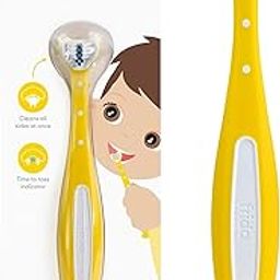 Frida Baby Triple-Angle Toothhugger Training Manual Toothbrush For Toddler Oral Care, Yellow, 1 Piece-image-16