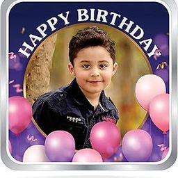 Precious Moments BIS Hallmarked Personalised Happy Birthday Silver Square Coin 10/20/50/100 Gram 999 Pure-image-46