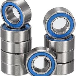 HiPicco MR85-2RS Deep Groove Ball Bearings, ID 5mm x OD 8mm x Width 2.5mm Miniature Bearings, Double Rubber Sealed Ball Bearing Pre-Lubricated Chrome Steel Blue Z2 Lever 10pcs-20