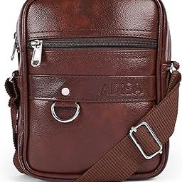 Faux Leather Unisex Sling Cross Body Travel Office Messenger Bag (MS9011)-image-41