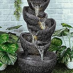 EXPLEASIA Stacked Pot Water Fountain, Water Fountain for Home Big Size, Water Fountain for Garden, Water Fountain for Home vastu, Fountain for Home décor Waterfall, Indoor Water Fountain-10