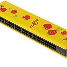 AYRA Crafts Wooden Harmonica Colorful Kids Musical Instruments Toys Children Cartoon Pattern Wood Mouth Organ Random Color and Design (Pack of 1)-10