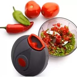 Mini Plastic Chopper Vegetable Cutter with 3 Blades and Pull Handle Fruit Cutter Fruit Chopper Chilly Chopper Onion Cutter(Multicolor) Manual Choppers & Chippers-image-3