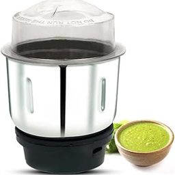 Diamond Steel Mixer Jar Chutney Jar| Stainless Steel Blades| Suitable for All mixer Grinder With 4 Teeth Lock| 400 ml| Modern Chutney Jar | Pack Of 1-picture-4