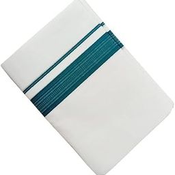 Samrat Pride White Cotton Double Dhoti - Dark Green Colour Border PRD04-picture-33